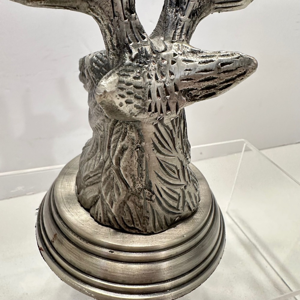 Pottery Barn Silver Pewter Metal Stag Deer Head Antler Figure Rustic Lodge Decor - Picture 6 of 9